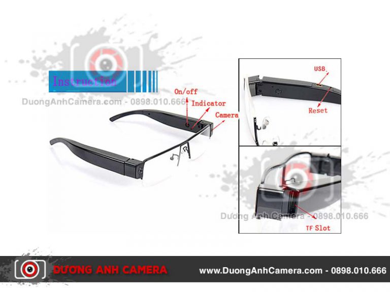 Camera ngụy trang mắt kính Full HD 1080p, 4K chất lượng cao
